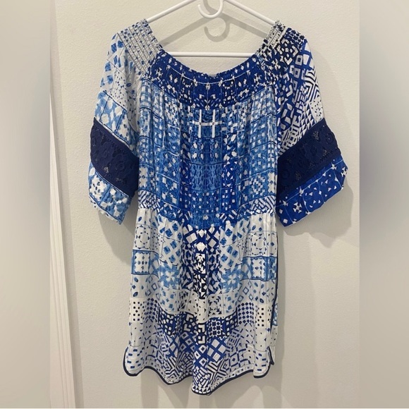 Anthropologie Plenty by Tracy Reese Off the Shoulder Romper with Pockets‎ Size L - Picture 4 of 8